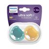 Avent Sucette Ultra Douce 6-18m Neutre Lot De 2