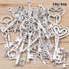 50G/Pack Key Charms Bracelets Necklace Craft Metal Pendant For Jewelry Making Diy Supplies Small Business Supplies