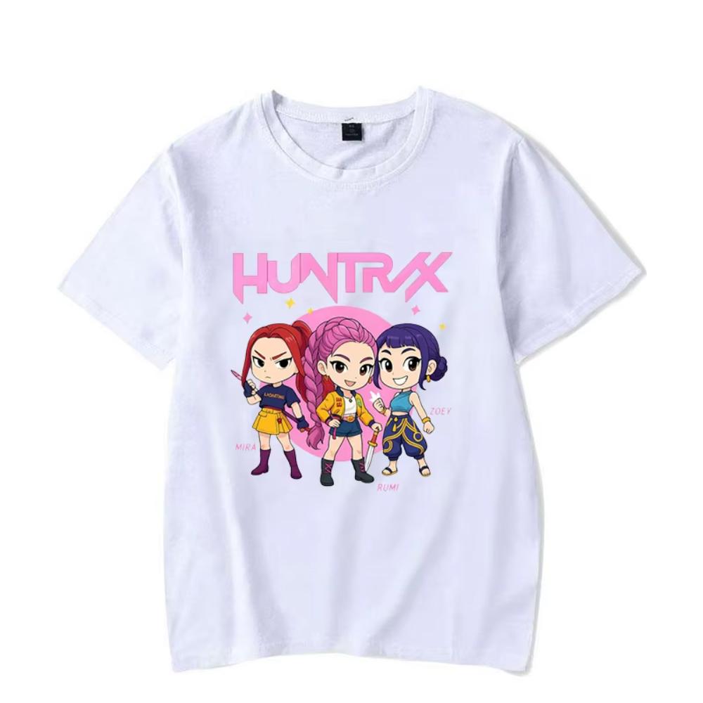 

Hot Sale Hot Kpop Demon Hunters Mira Rumi Zoey Printed Men Women T Shirt Unisex Casual Top Summer Short Sleeve Harajuku T Shirts 4XL