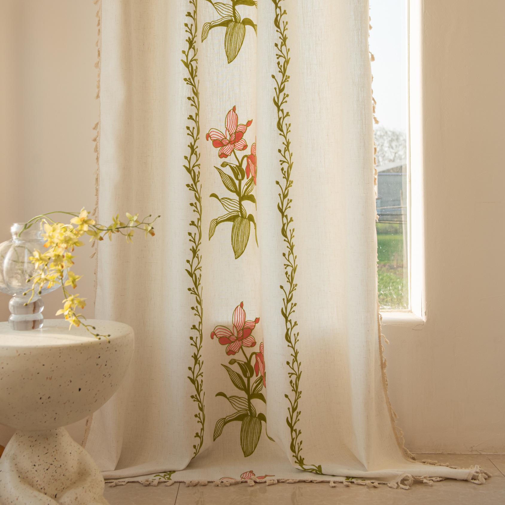 

Европейские классические цветочные светонепроницаемые прозрачные шторы для балкона, гостиной, спальни, эркерного окна Height 45cm x Width 140cm