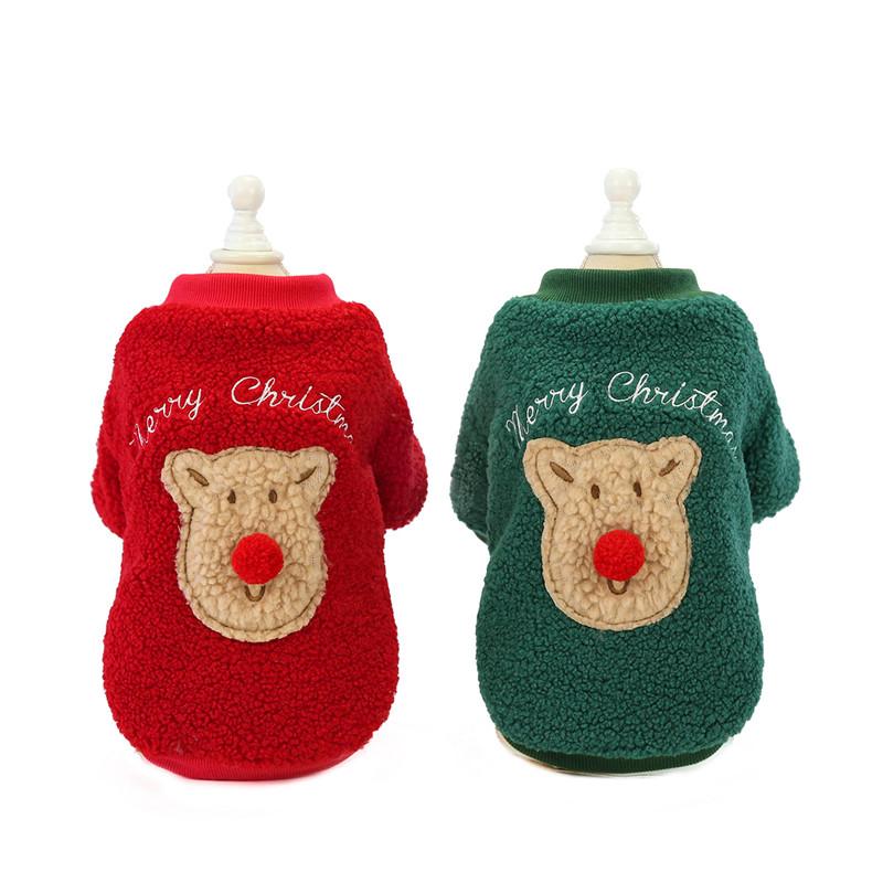 Christmas Elk Puppy Dog Jacket Jumpsuits Winter Warm Pet Clothes for Small Dogs Chihuahua Yorkies Cat Overalls Mascotas Clothing
