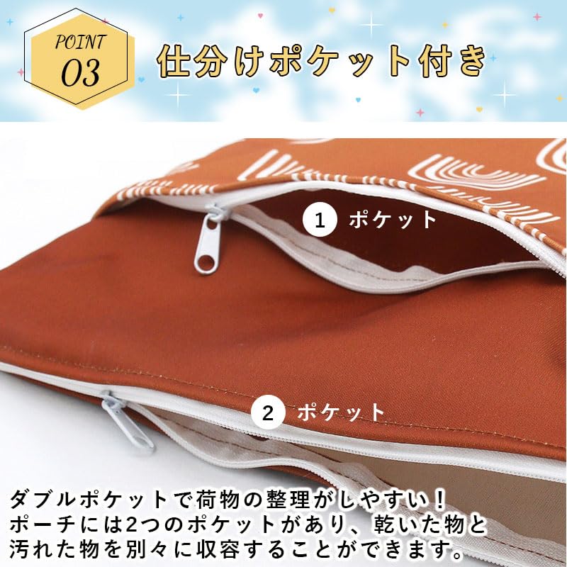 Olesew Waterproof Diaper Perfect for and Machine Large and Convenient for Dirty Hot and Underwear Ideal for Travel Pouch, 3040cm, Daycare,