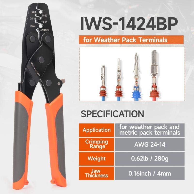 Professional Electrical Crimping Tool Includes Wire Stripper And Cutter For Automotive Marine Solar Applications