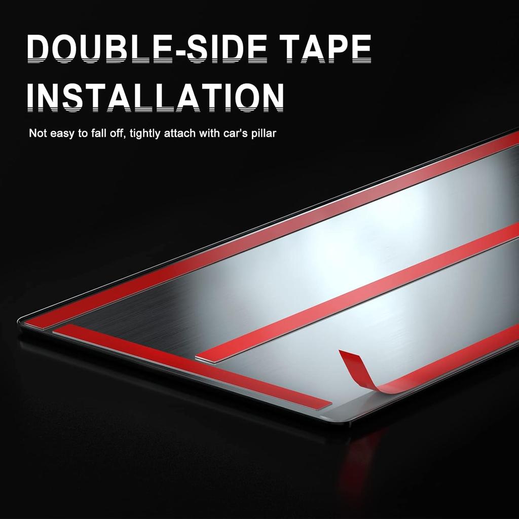 ACLONG Pillar Posts Door Window Trim Glossy Black Stainless Steel Compatible with Ford F-150 Super Cab Crew Lincoln Mark LT 2004-2014, Anti Scratch