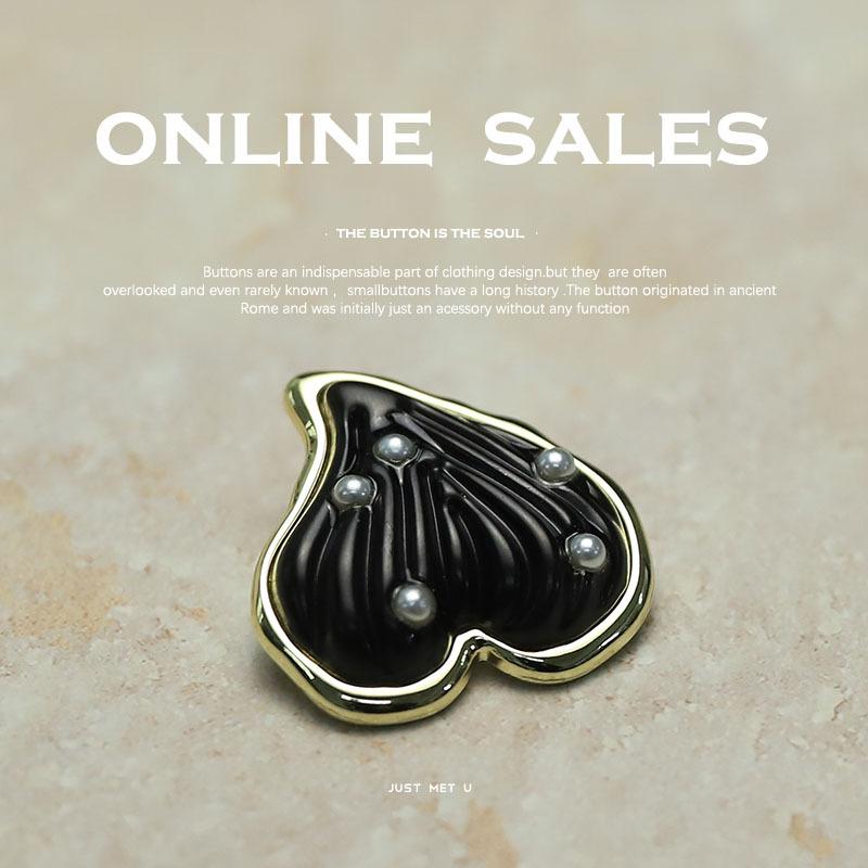 6pcs/Lot Apparel Accessories Clothing Hearts Metal Buttons For Decoration Diy Crafts Supplies Needlework Decorative Sewing Items