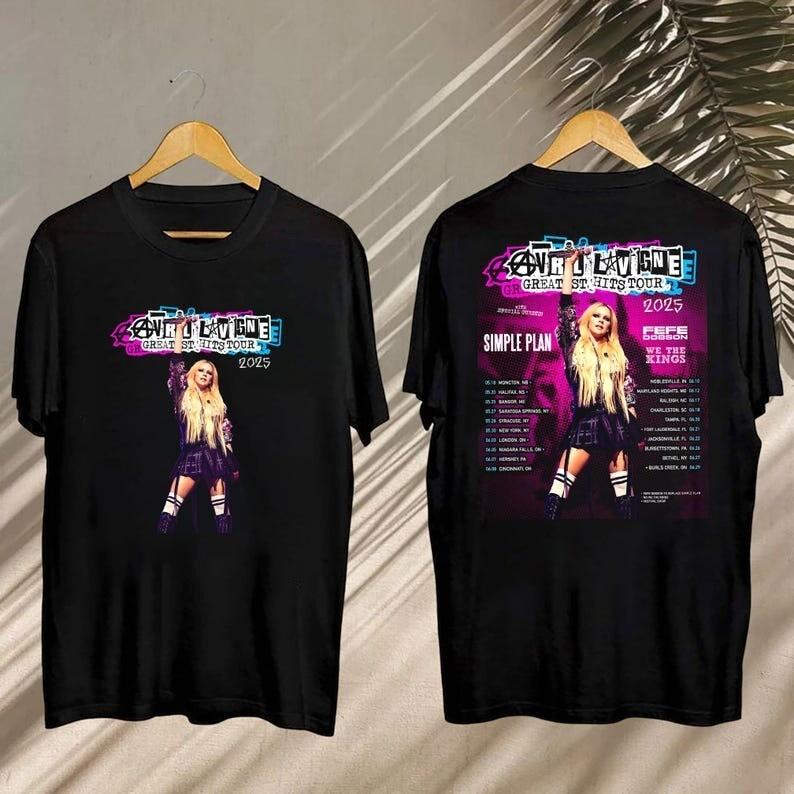 Avril Lavigne Greatest Hits Tour 2025 Shirt Avril Lavigne 2025 Concert Unisex T-Shirt S
