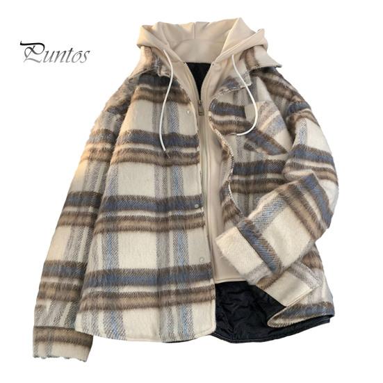 

Мужская куртка с капюшоном, имитация двух частей, клетчатый узор, застежка-молния на пуговицы, пальто в уличном стиле, свободный крой, верхняя одежда M хаки
