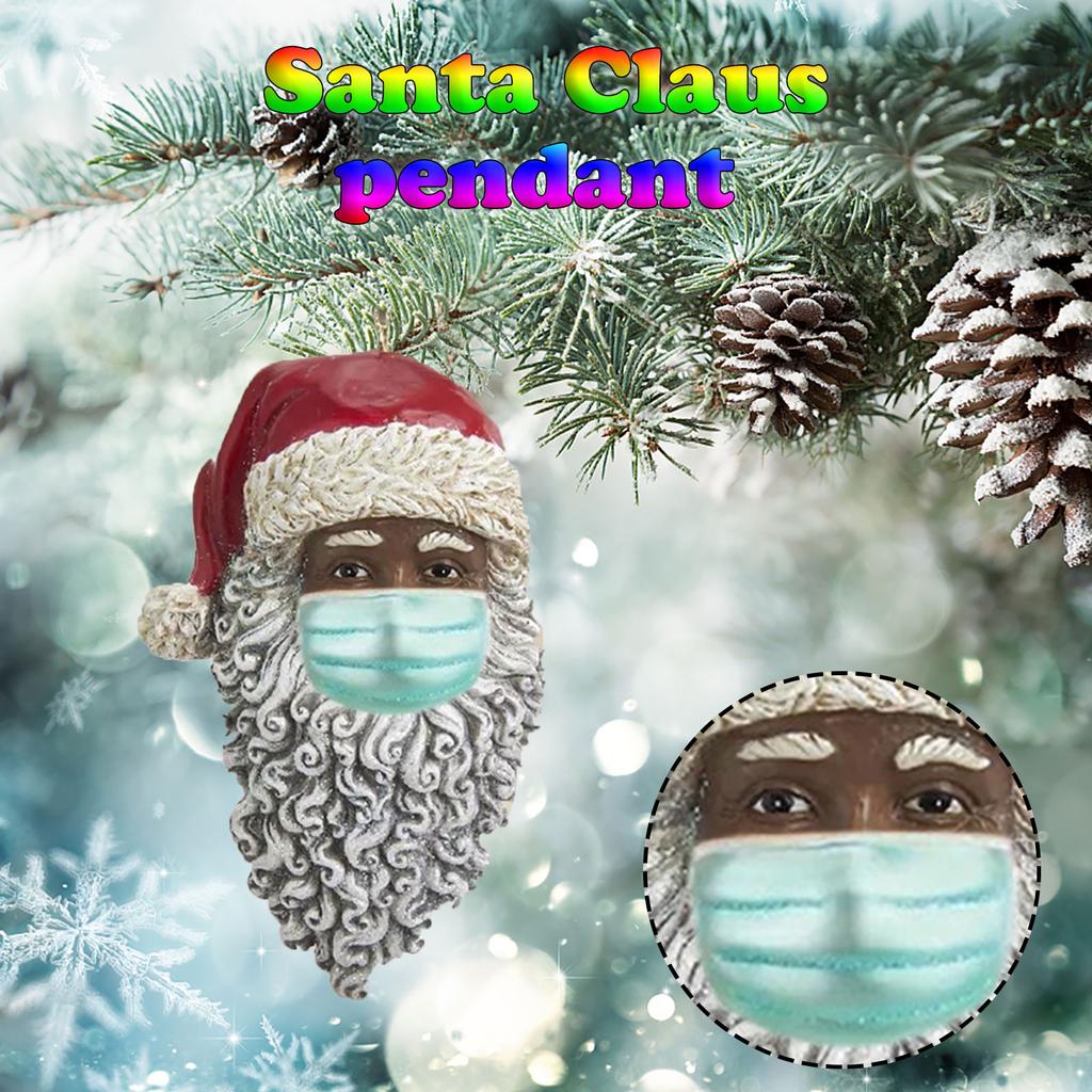 Buy 2020 Christmas Ornament Santa Wearing A Face Mask Decorate