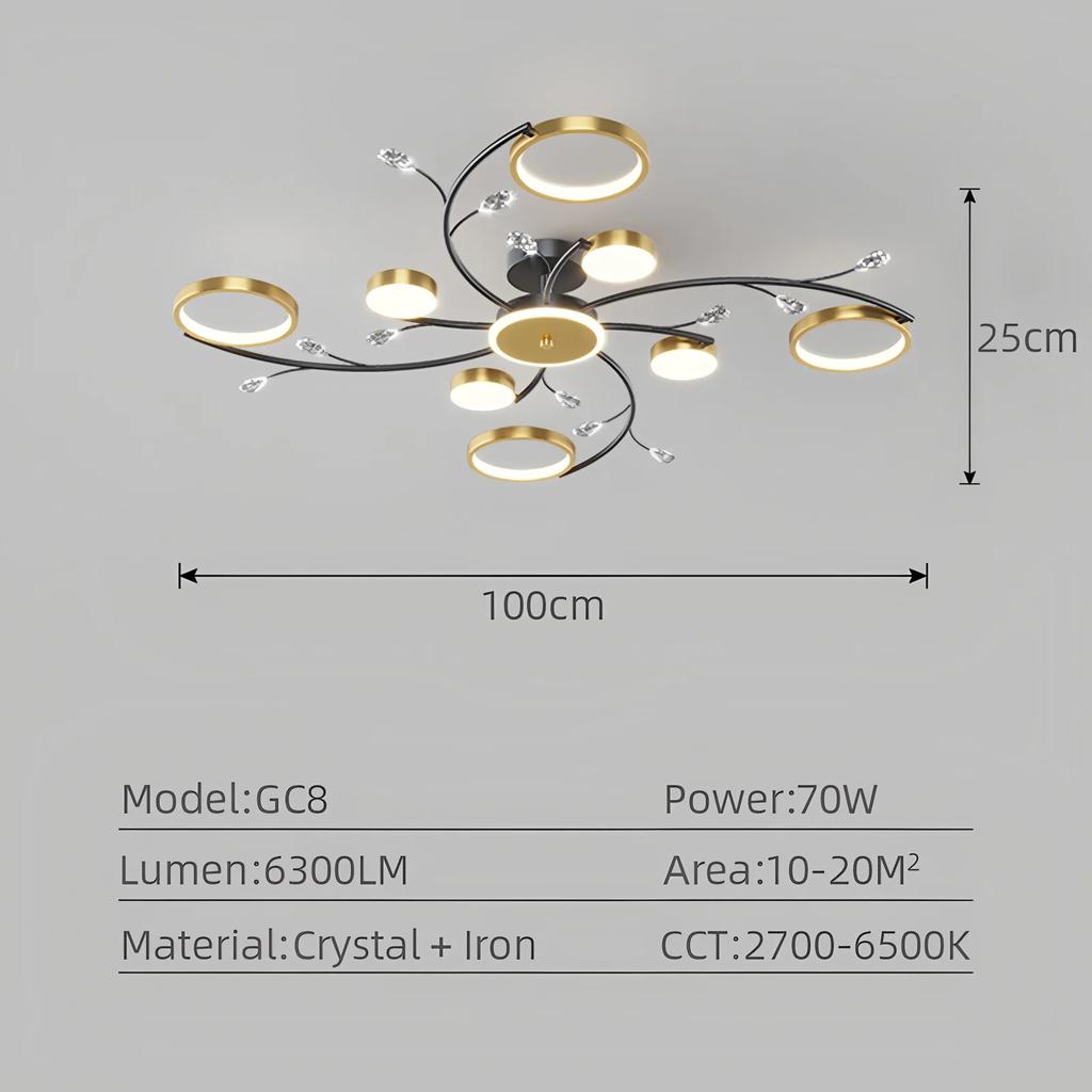 Modern Luxury Living Room Ceiling Light with Remote Control Nordic Bedroom Dining Room Pendant Light Indoor Lighting Fixtures