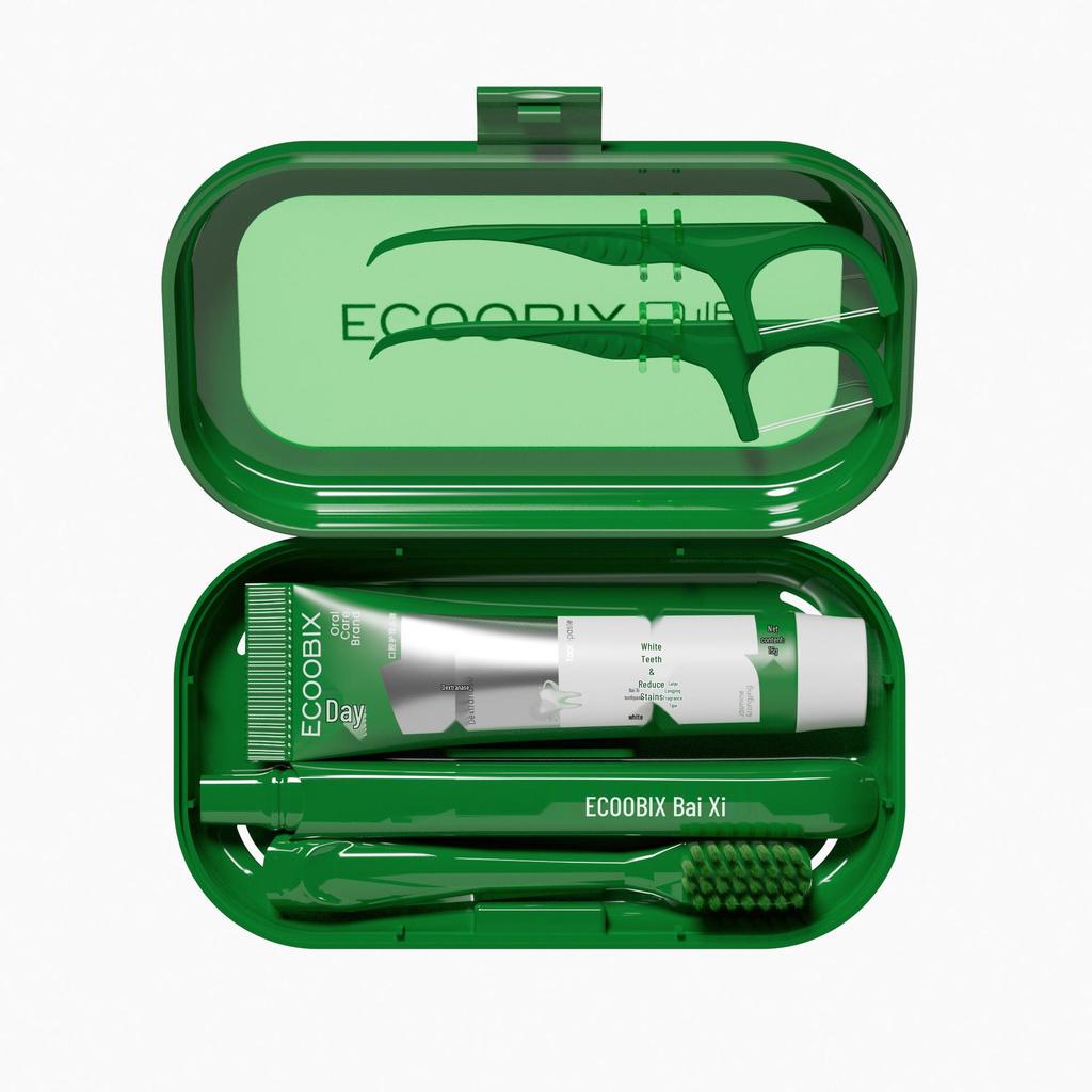 Bai Xi Reise-Zahnpasta & Zahnbürsten-Set - Kompakte, faltbare Essentials für Geschäftsreisen