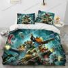 3D Print Deep Rock Galactic Game DRG Bedding Set Duvet Cover Bed Set Quilt Cover Pillowcase Comforter King Queen Size Boys Adult