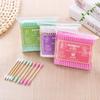 100 Pcs/Pack New Pink Disposable Cotton Swab Double Head Ear Clean Clean Wooden Sticks Cotton Swab Sticks Home