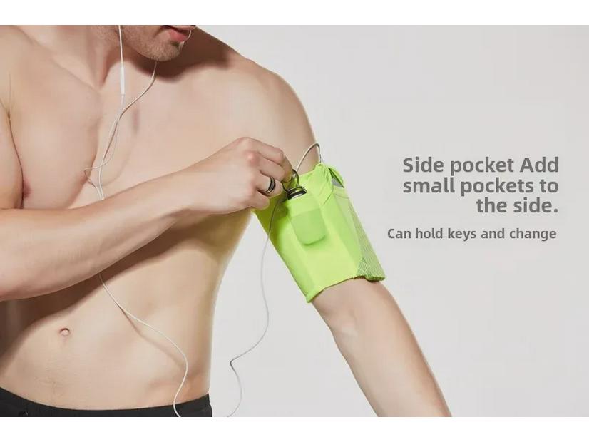 Reflective Fitness Arm Bag - Unisex Elastic Sports Sleeve for Running & Small Essentials