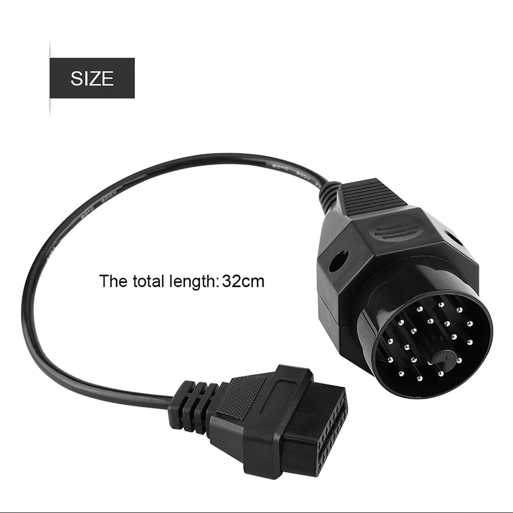 Connettore Adattatore OBD2 a 16 Pin con Cavo per Scanner per E36 E38 E39 E46 E53 X5 Z3