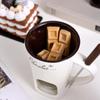 Tazze di cioccolato creative con forchette, tazze a candela, tazze da caffè, tazze in ceramica riscaldabili, utensili per sciogliere il formaggio,