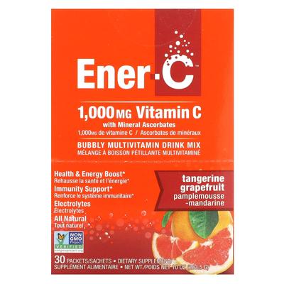 Vitamin C, Multivitamin Drink Mix, Tangerine Grapefruit, 1,000mg, 30 Packs, 9.45g (0.3oz)