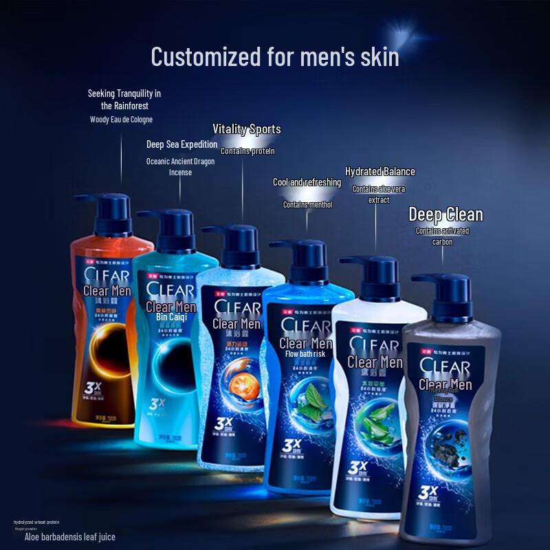 Clear Men Active Sport Menthol Anti-Dandruff Shampoo & Cooling Body Wash Set