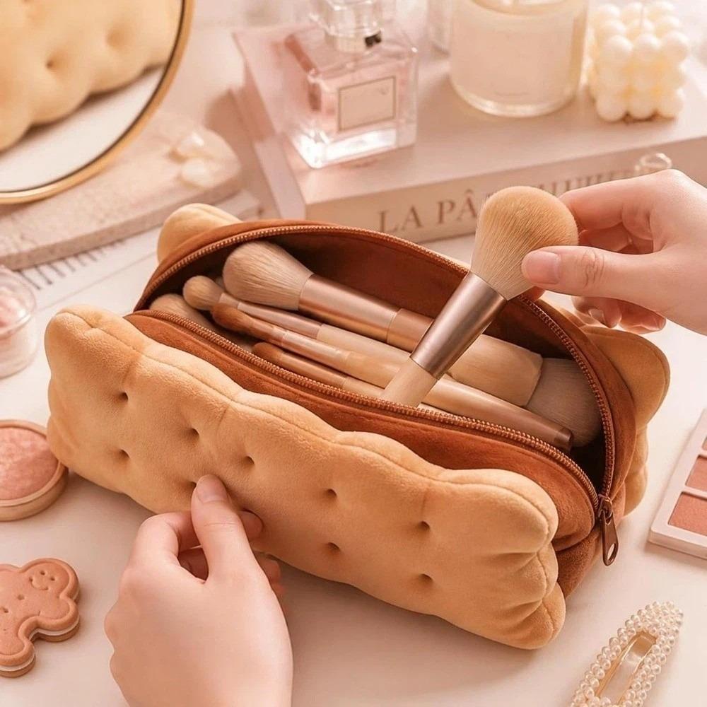 Cartoon Design Pencil Box Large Capacity Makeup Storage Bag Kawaii Stationery Bag School
