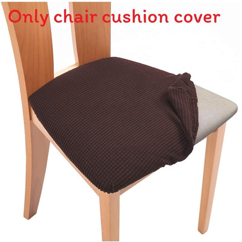 Office Home Square Chair Cushion Cover With Elastic Arched Seat Protector For Modern Style Decor