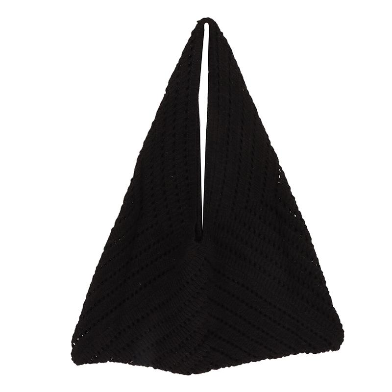 Artistic Style Colorful Knitted Bag Fashionable Casual Shoulder Bag Large Capacity Fresh Commuter Tote Bags For Women Gift