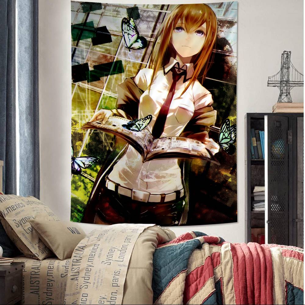 Steins Gate Anime Tapestry Wall Hanging Decoration Household Wall Hanging Home Decor