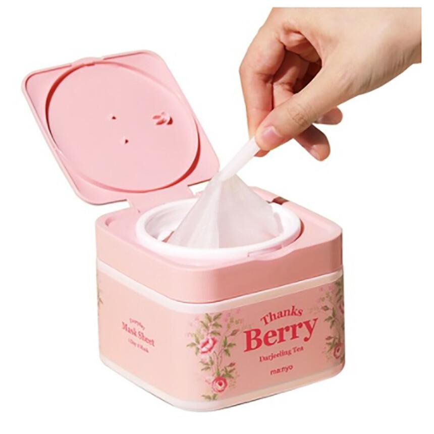 [MANYO FACTORY] Thanks Berry Darjeeling Tea/ Green Tea Mask Sheet - 1pack (30pcs)/ Moisturizing, Korean Cosmetics, Kbeauty