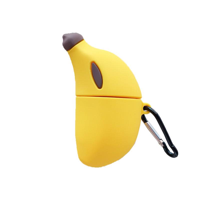 Voor AirPods Pro 3 Hoesje 3D Banaan Fruit Cartoon Grappige Oortelefoon Hoesjes Voor AirPods 4 3 Pro 2 2e Pro2 Pro3 Cover Funda Met Haak For AirPods Pro