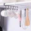 Kitchen Ironwork Cabinet Storage Rack Row Hook Wardrobe Organization Rack Kitchen Seamless and Nail-free Hook