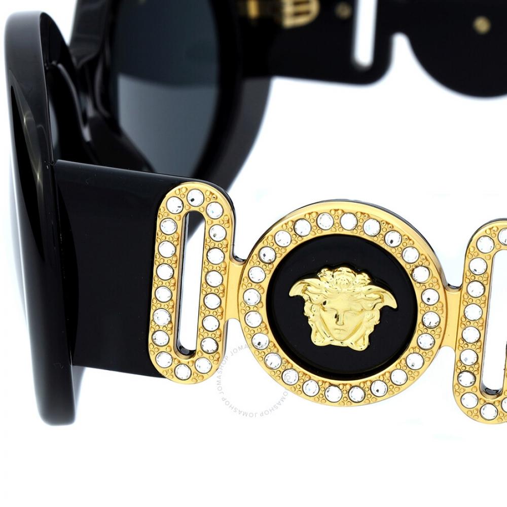 Versace Dark Gray Oval Ladies Sunglasses Ve4426bu Gb1 87 54