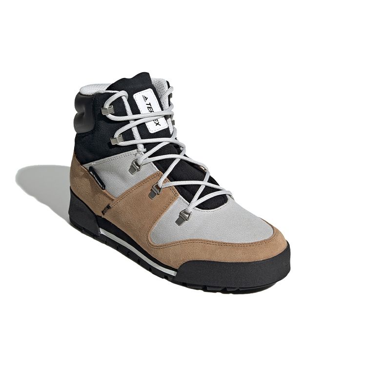 Adidas Terrex Snowpitch Cw Shock Absorbing Non-Slip High-Top Hiking Shoes Men Hiking Shoes Black Brown Gray FV5164