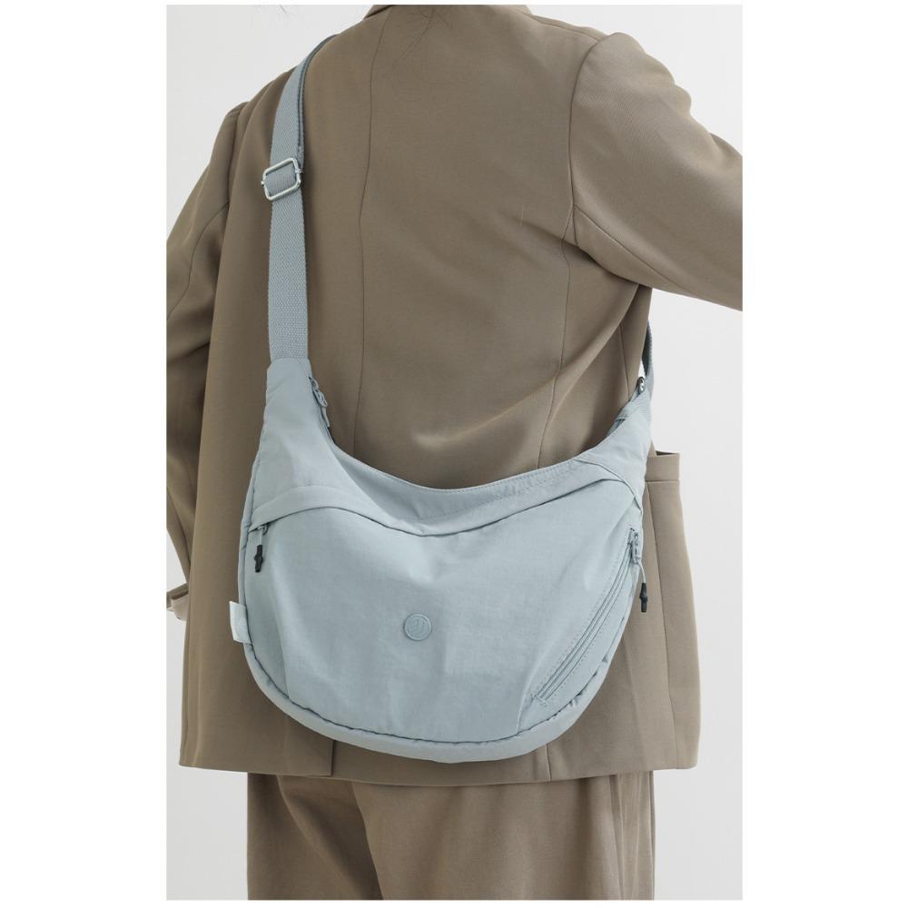 Trendy Solid Color Messenger Bag New Large Capacity Shoulder Bag Casual Dumpling Bag