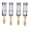 Preffair 4PCS Banana Plug Connector 24K Gold Plated Brass Banana Plug Six Leaf Banana Plug for Speakers BA1462
