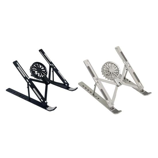 Aluminum Alloy Laptop Stand with Heat Dissipation Fan Portable Folding Lightweight Heavy Duty Metal Desktop Tablet Computer Riser Holder