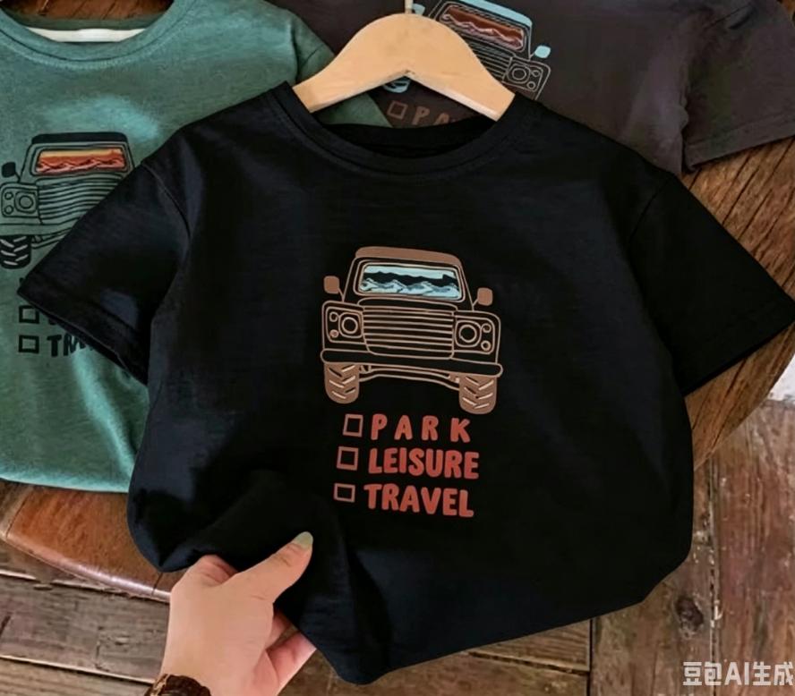 Childrens cartoon pattern Tshirt Boys and Girls 100 pure cotton soft and breathable baby cute shortsleeved top 100