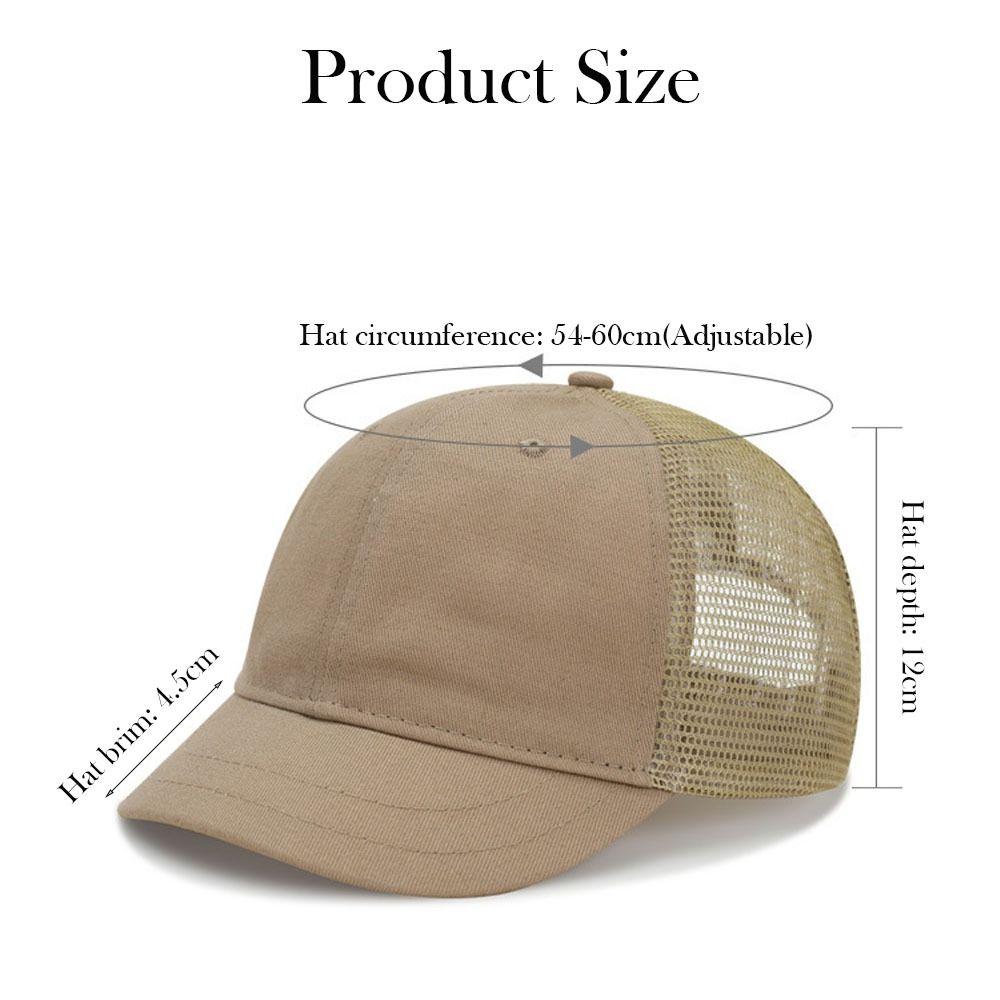 Trendy Short Brim Baseball Cap Breathable Sunscreen Hat Casual Mesh Peaked Cap  Unisex
