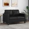 Vidaxl 2-Seater Sofa, Black, 120 Cm, Faux Leather