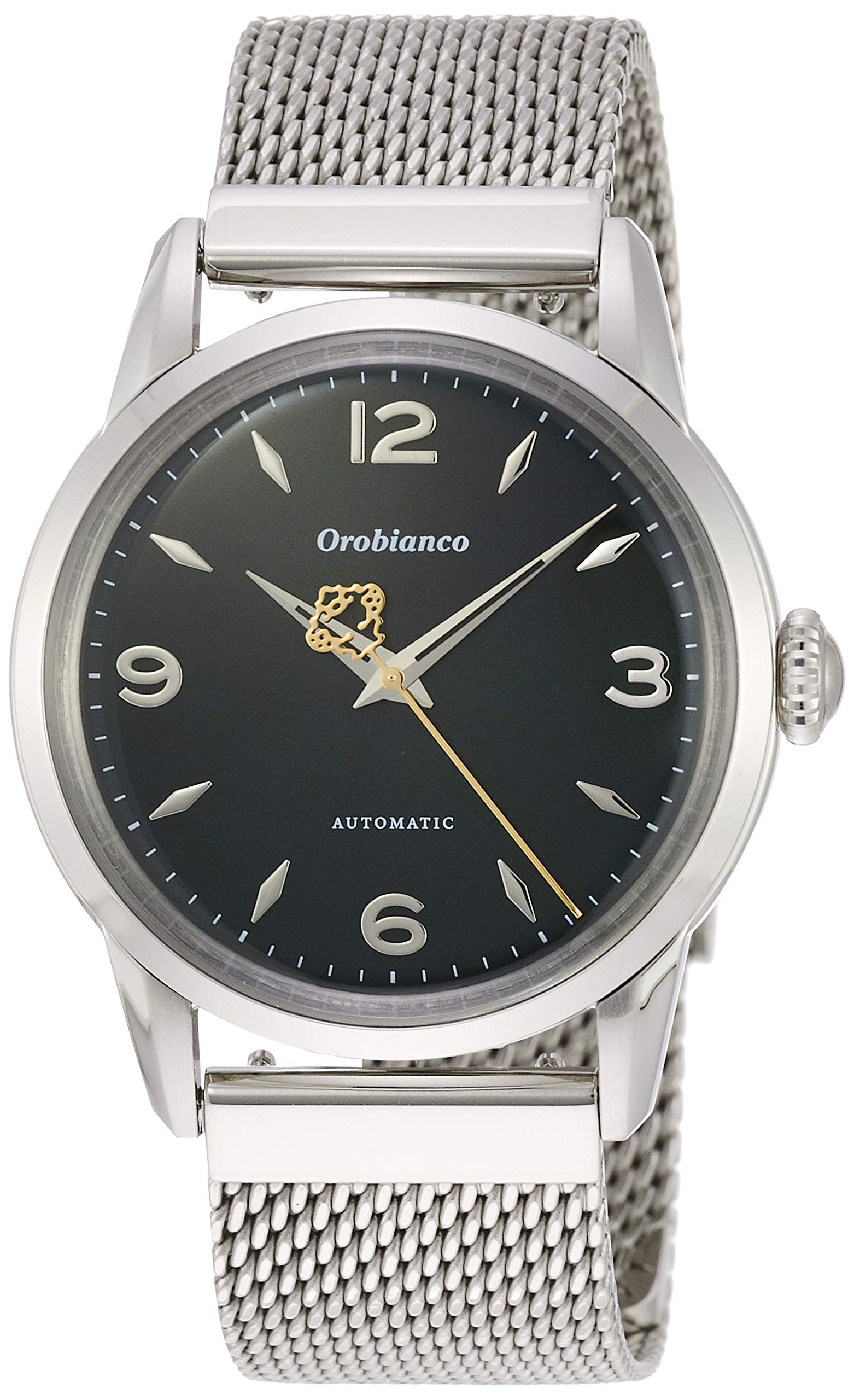 

ERUDITO Watch Stainless Steel Dark Green Dial Mesh Belt Automatic Winding 38mm Regular Import Silver [Orobianco] OR0073-101 Men s