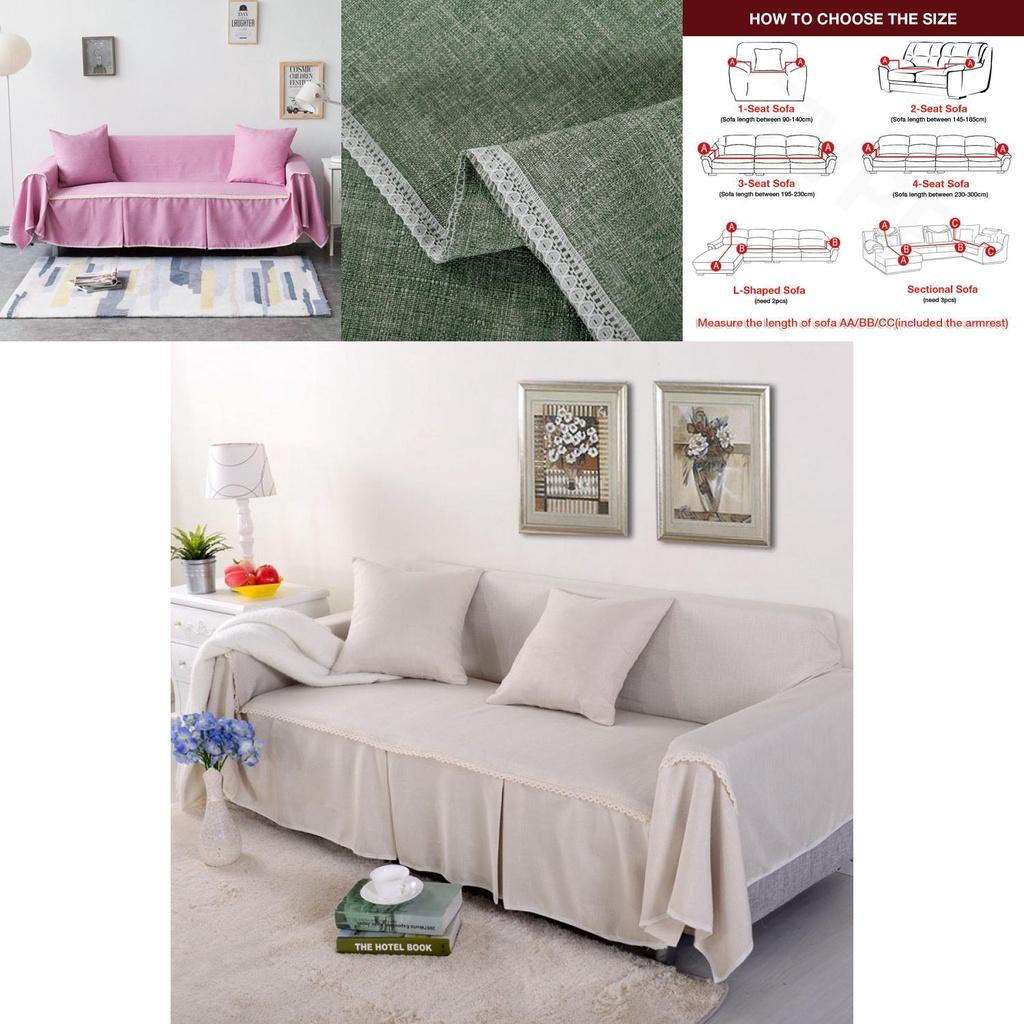 Solid Color Sofa Cover Slip-resistant And Easy To Clean Living Room Home Decor