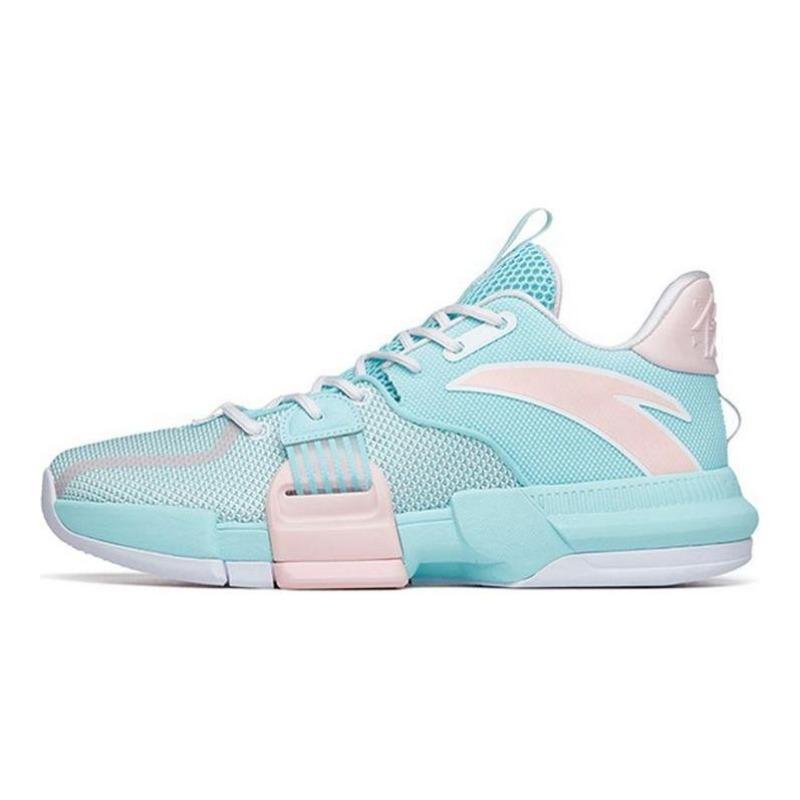 Anta Men Qingkuang 1TD AUTO-ARCH Low-Top Basketball Shoes Blue Pink 112221618-3 42