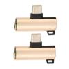 2Pcs USB C to 3.5mm o Adapter 2 in 1 Type C 3.5mm Listening Music While Charging Durable ABS