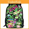 Invader Zim Dib Gaz Cartoon Animated Character Printed Childrens Backpack For School Use