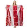 Cool Contrast Tiger Print Flannel Blanket Soft Nap Air Conditioner Throw Home