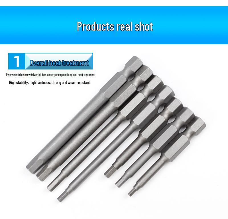Hexagonal High Hardness S2 Bit Set for Pneumatic & Electric Screwdrivers