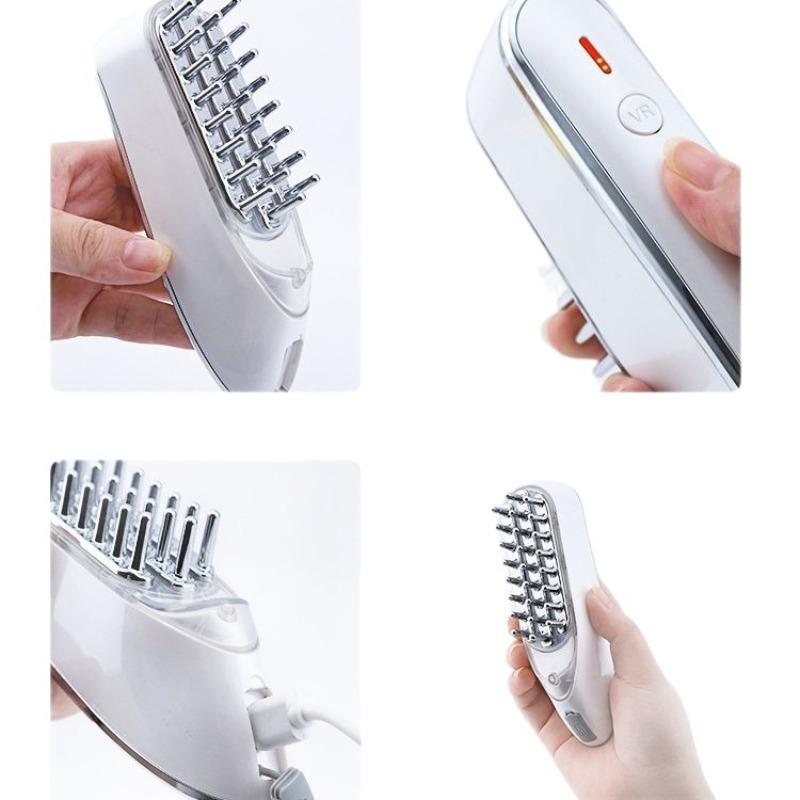 Electric Scalp Massage Comb Vibration Soothes Fatigue Micro-current Meridian Head Massage