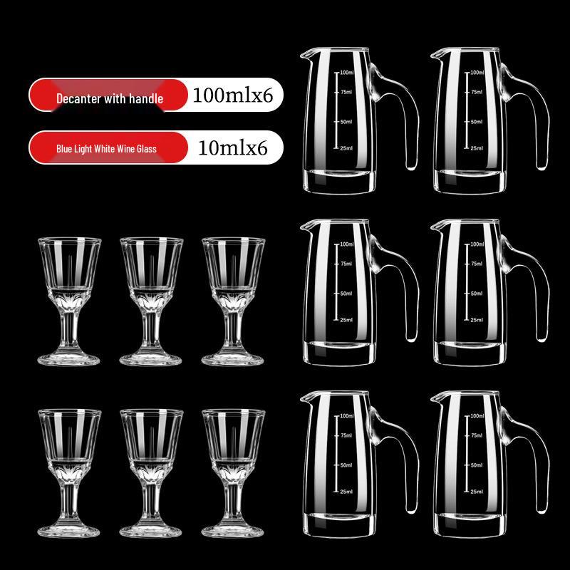 Kristall Baijiu Karaffe Set mit kleinen Luxus-Weingläsern