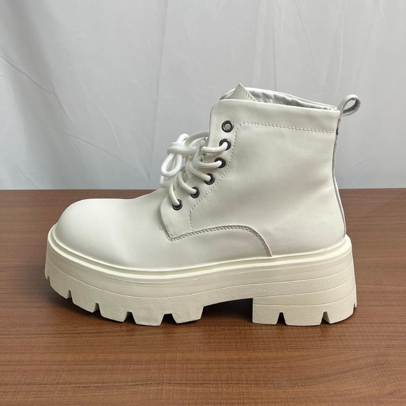 Fashion Trendy Thick Soled Men's Shoes Luxury Designer Classic Style Daily Office Work Fashion Street 38-46 and Youth Shoes White