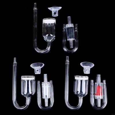 New U Shape CO2 Atomizer Transparent Glass Glass Tube Check Valve Suction Cup Glass Tube Aquarium Plant Supply