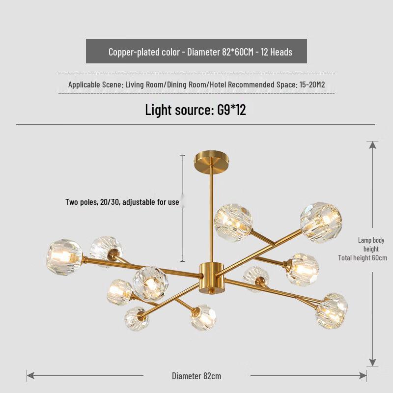 UOSU Modern Nordic Crystal Chandelier