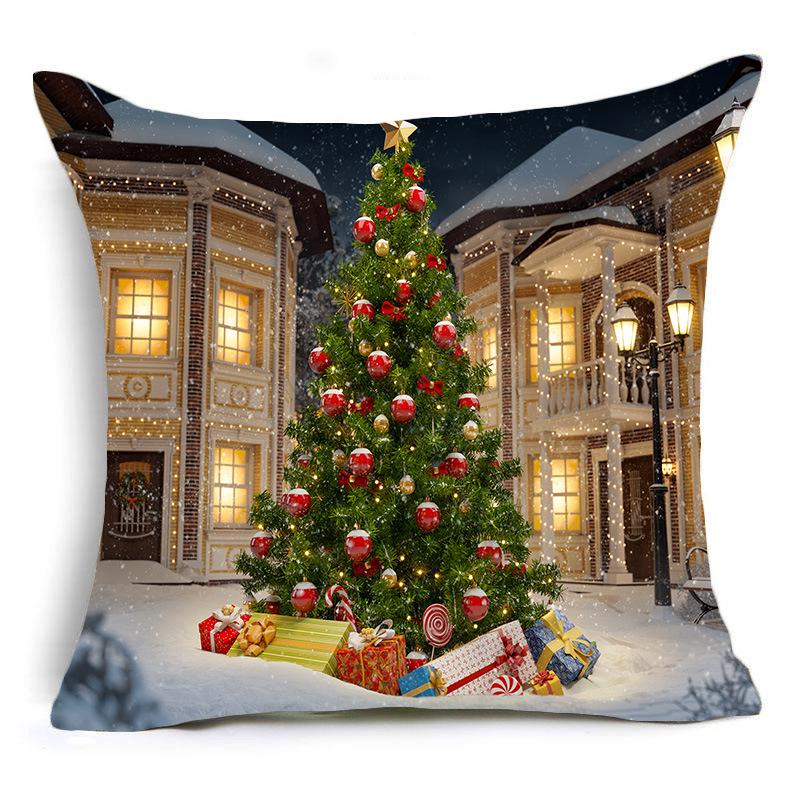 

Рождественский снег Коттедж серии наволочки праздник украшения дома Рождественский подарок Чехлы на подушки 45x45cm