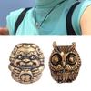 Unique Copper Owl Lion Charm Jewelry Pendant Representing Luck and Prosperity Copper Texture Perfect for Fashion Seekers